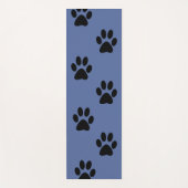 Paws prints yoga mat black and blue (Voorkant)
