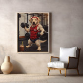 Paws Pumped: Protein, Reps, Repeat Poster