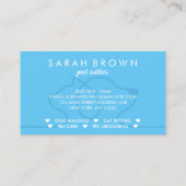 Paws punch Discount Loyalty Blue Cat Dog Visitekaartje (Achterkant)