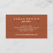 Paws Punch Loyalty Terracotta Cat Dog Pet Visitekaartje (Achterkant)