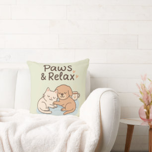 Paws & Relax – Mooie gezellige honden- en kattenku Kussen