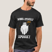 Paws Spooky Halloween Ghost Cat T-shirt (Voorkant)