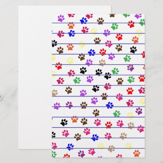 Paws Stationery Briefpapier (Voorkant / Achterkant)