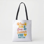 Paws, Sun & Love – Summer Vibes for Pet Lovers Tote Bag (Voorkant)