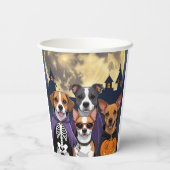 Paws & Swagger Halloween Papieren Bekers (Achterkant)