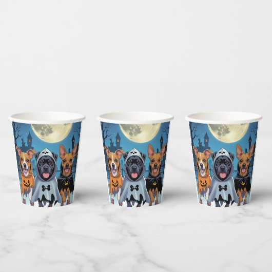 Paws & Swagger Halloween Papieren Bekers (Multi)
