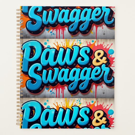"Paws & Swagger Stijlvolle Planner" Planner (Voorkant)