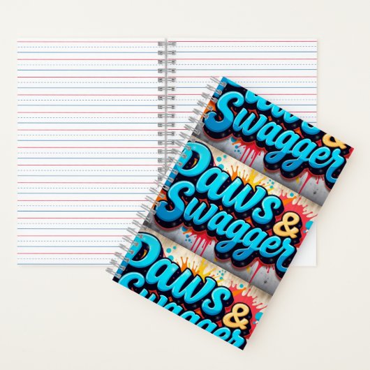 Paws & Swagger Trendy Spiral Notitieboek (Binnen)