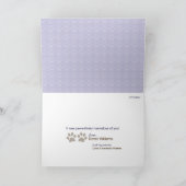 Paws Thank You Card voor de dierenarts (paarse / b Bedankkaart (Binnen)