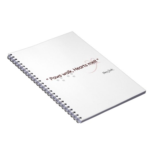 Paws Touch, Hearts Feel Notebook Notitieboek (Rechterzijde)