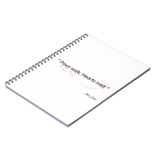 Paws Touch, Hearts Feel Notebook Notitieboek (Linkerzijde)