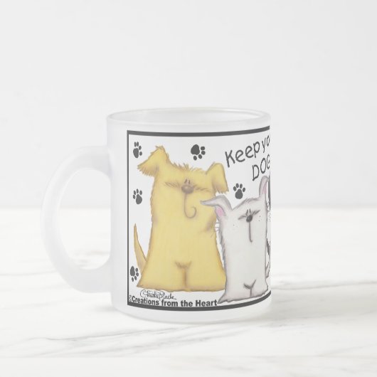 Paws uit! matglas koffiemok (Links)