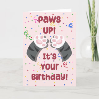 Paws up! It's Your Birthday! - Birthday Card Feestdagen Kaart