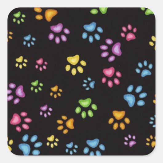 Paws Vierkante Sticker (Voorkant)