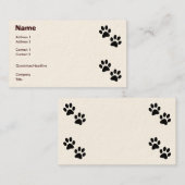 Paws Visitekaartje (Voorkant / Achterkant)