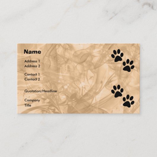 Paws Visitekaartje (Voorkant)
