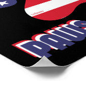 PAWS VOOR AMERIKA grappige amerikaanse hond Poster (Hoek)