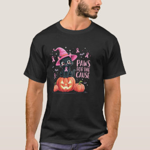 Paws voor de oorzaak borstkanker bewustzijn Hallow T-shirt