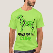 Paws voor een genezing bloedkanker lymfoom bewustz t-shirt (Voorkant)