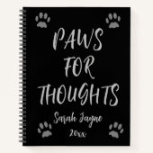 Paws voor Gedachten Paw Print Journal Notitieboek (Voorkant)