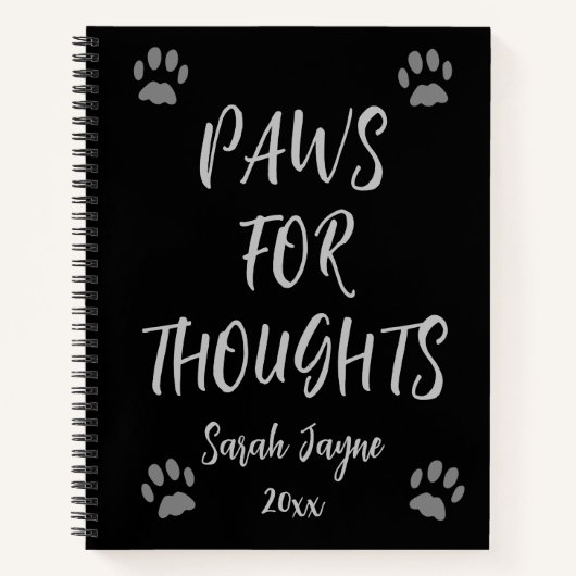 Paws voor Gedachten Paw Print Journal Notitieboek (Voorkant)