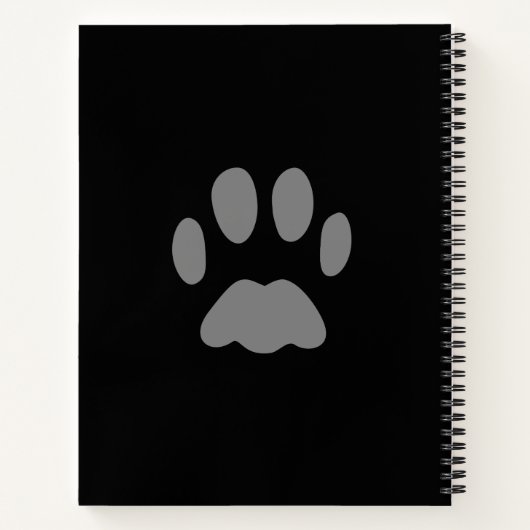 Paws voor Gedachten Paw Print Journal Notitieboek (Achterkant)