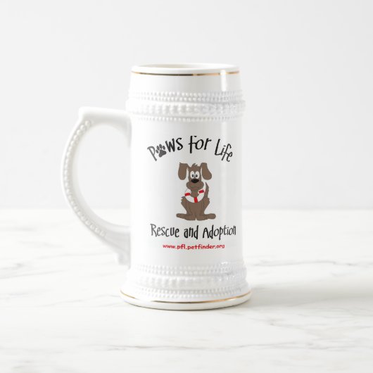 Paws voor Life stein Bierpul (Links)