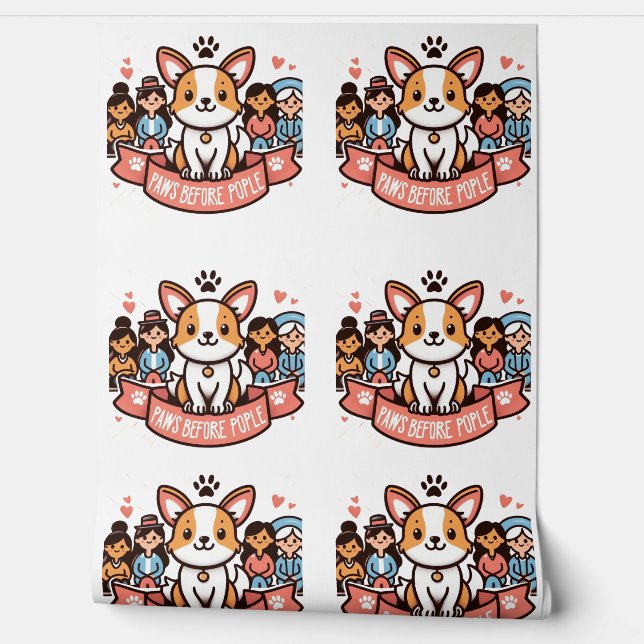 Paws Voor Mensen Grappige Hondenliefhebber Muursch Behang (Afrollen)