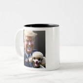 Paws voor Trump MAGA & Dog Coffee Mok "Trump 2024" (Voorkant links)