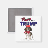 Paws voor Trump Magnet - Ondersteuning Trump 2024 (Voorkant / Achterkant)