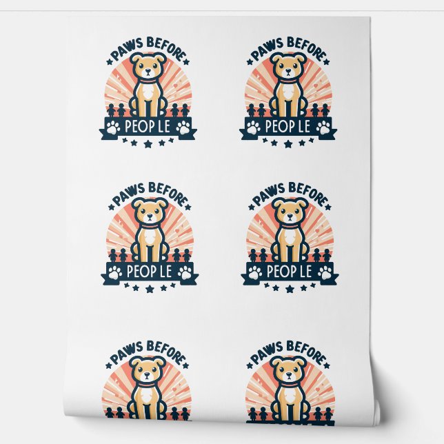 Paws Voordat Mensen Schattigee Pet Lover Digitale  Behang (Afrollen)