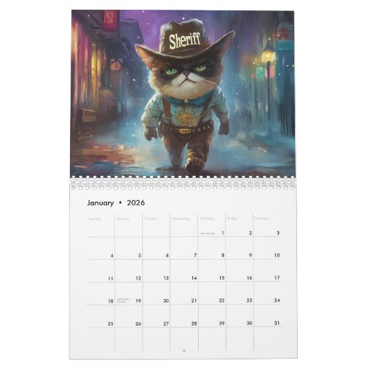 Paws & Whiskers 2026 Cat Calendar Kalender (Jan 2026)