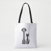 Paws & Whiskers Tote Bag (Voorkant)