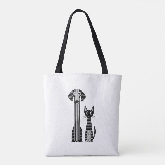 Paws & Whiskers Tote Bag (Achterkant)