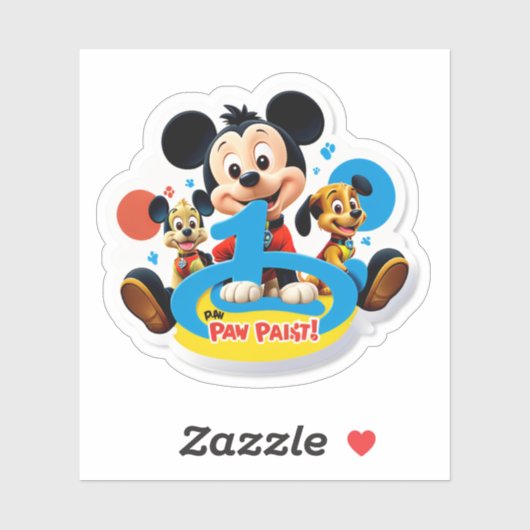 Pawsitief 1 Vandaag! Sticker (Vel)