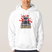 Pawsitief Badass Bulldog Cool Funny Dog Zweet Hoodie (Voorkant)