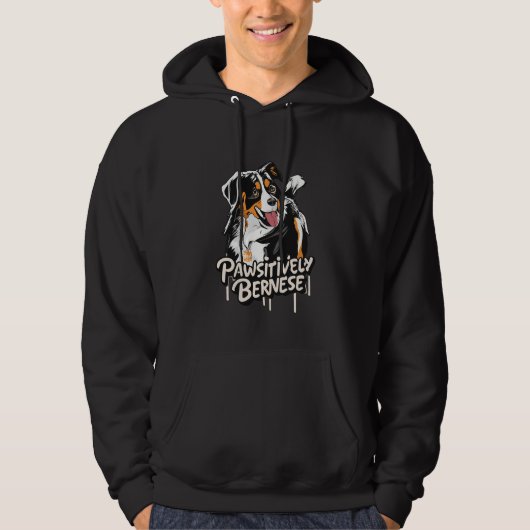 Pawsitief Berner Graffiti - Berner Hondenliefhebbe Hoodie (Voorkant)