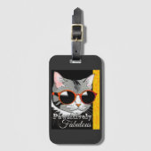 Pawsitief fantastische kat bagagelabel (Voorkant (verticaal))