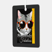 Pawsitief fantastische kat metalen ornament (Voorkant links)