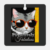 Pawsitief fantastische kat metalen ornament (Voorkant)