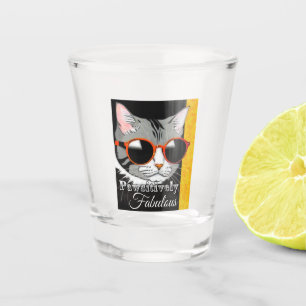 Pawsitief fantastische kat shot glas