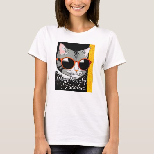 Pawsitief fantastische kat t-shirt (Voorkant)