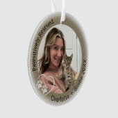 Pawsitief gered huisdier foto acryl Ornament (voorkant)