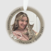 Pawsitief gered huisdier foto acryl Ornament (voorkant)