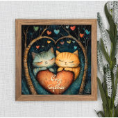 Pawsitief in Liefde Gezellig Samen Poster Wall Art
