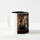 Pawsitief Just: The Feline Judge Coffee Mok (Voorkant links)