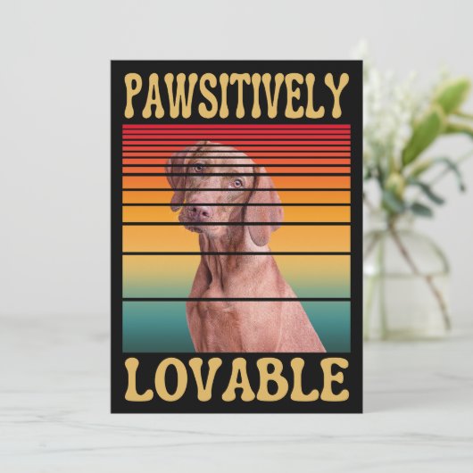 PAWSITIEF LOVABEL FEESTDAGENKAART (Staand voorkant)