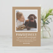 Pawsitief onvergetelijk jaar Tan Dog Photo Holid Feestdagenkaart (Staand voorkant)