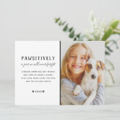 Pawsitief onvergetelijke nieuwjaarsfoto feestdagenkaart (Staand voorkant)