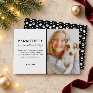 Pawsitief onvergetelijke nieuwjaarsfoto feestdagenkaart